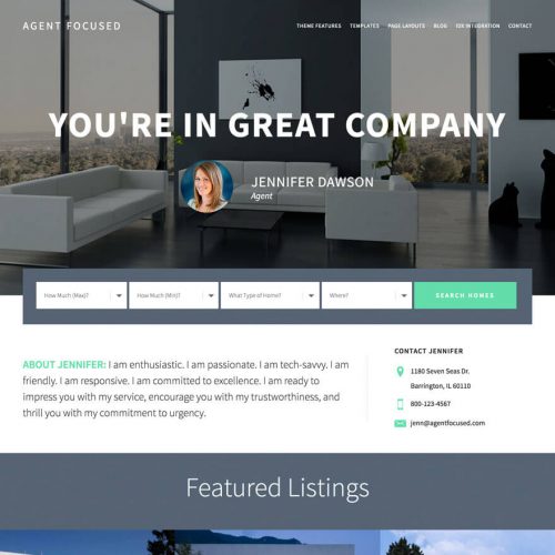 Agent Focused Pro Theme + Genesis Framework