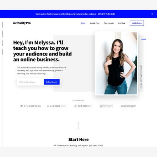 Authority Pro Theme + Genesis Framework