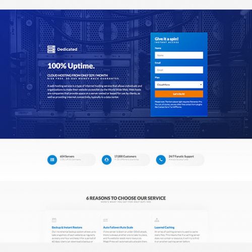 Elementorism Dedicated Landing Page Template
