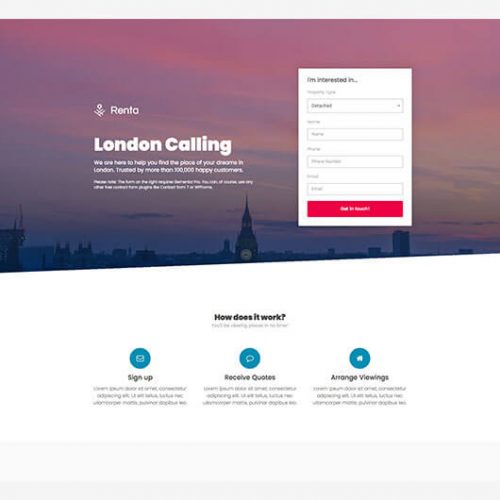 Elementorism London Landing Page Template