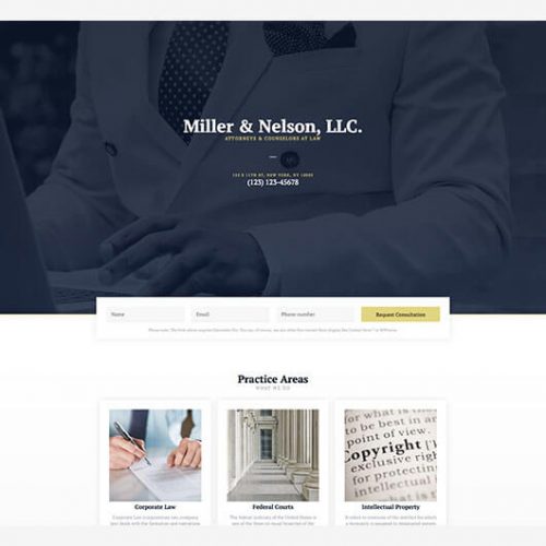 Elementorism Miller Landing Page Template