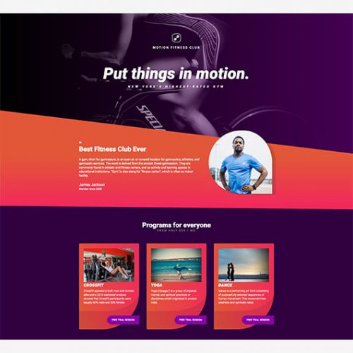 Elementorism Motion Landing Page Template