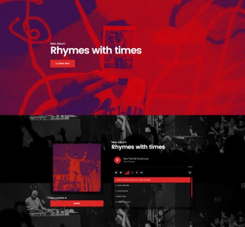 Elementorism Rhymes Landing Page Template