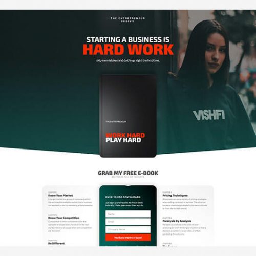 Elementorism The Entrepreneur Landing Page Template