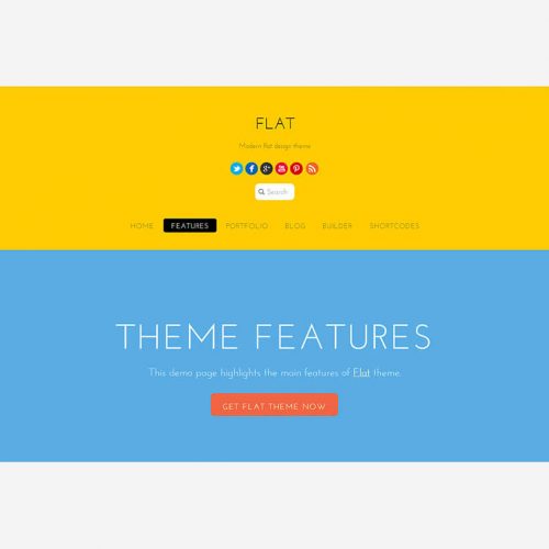 Flat Wordpress theme by Themify