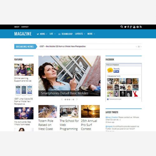 Magazine Wordpress theme by Themify