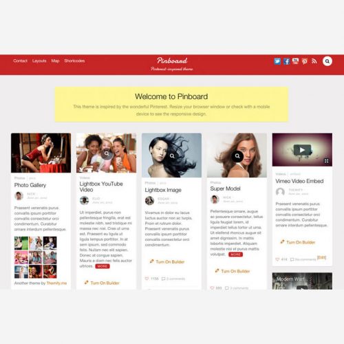 Pinboard Wordpress theme by Themify