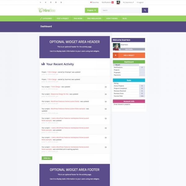 Hirebee Wordpress Freelancer Theme