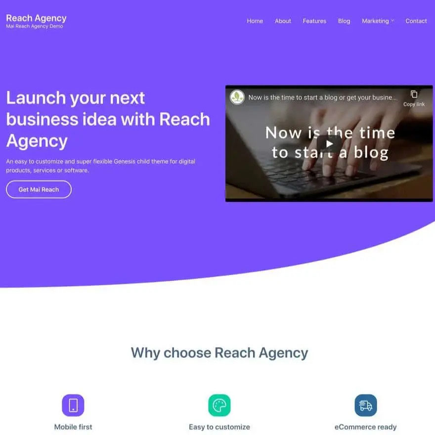 Mai Reach Theme + Genesis Framework