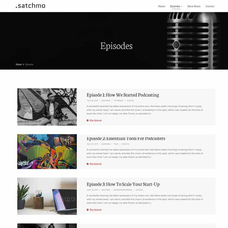 Satchmo WordPress Theme by Second Line Themes