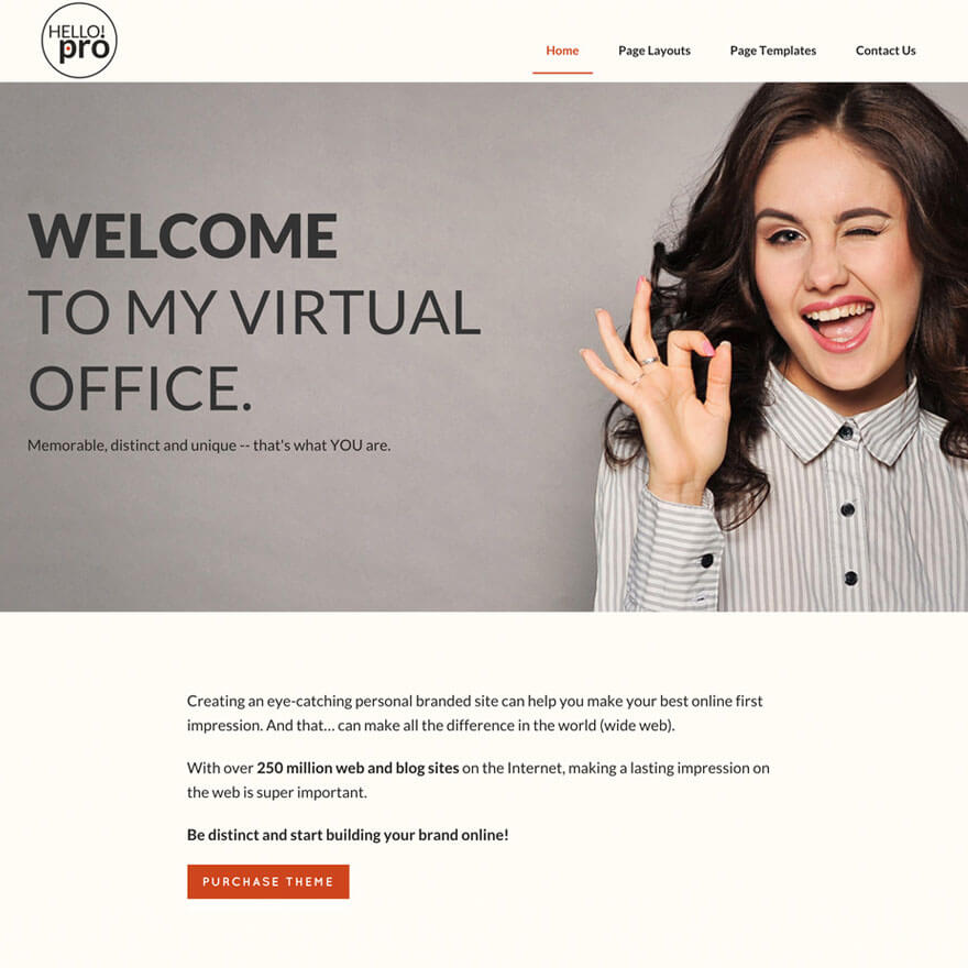 Hello Pro Theme by Studiopress + Genesis Framework