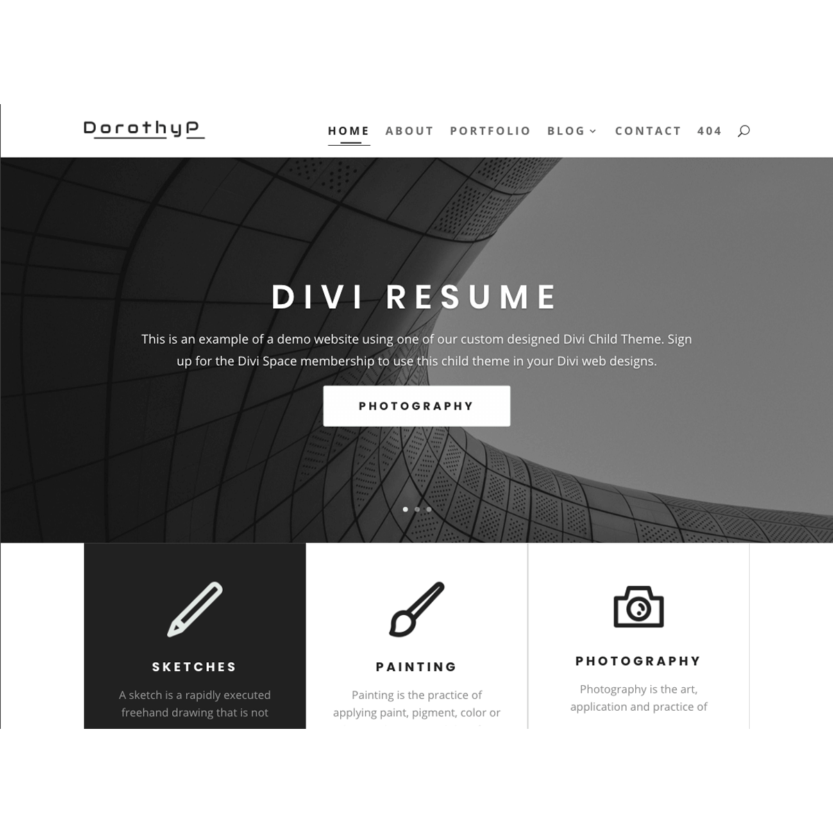 Divi Resume Theme
