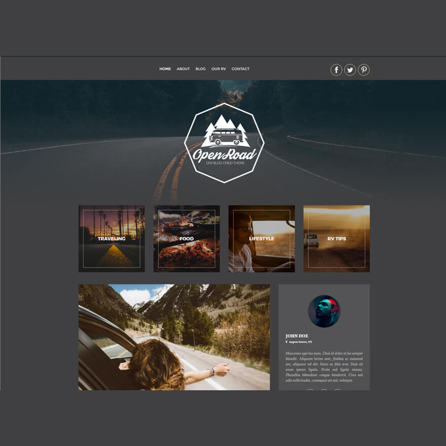 Open Road Child Theme
