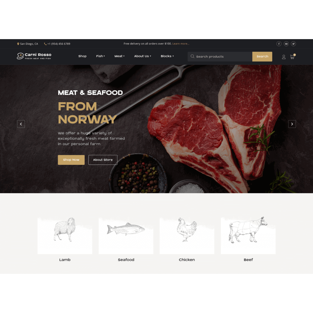 Carni Rosso Theme by MotoPress