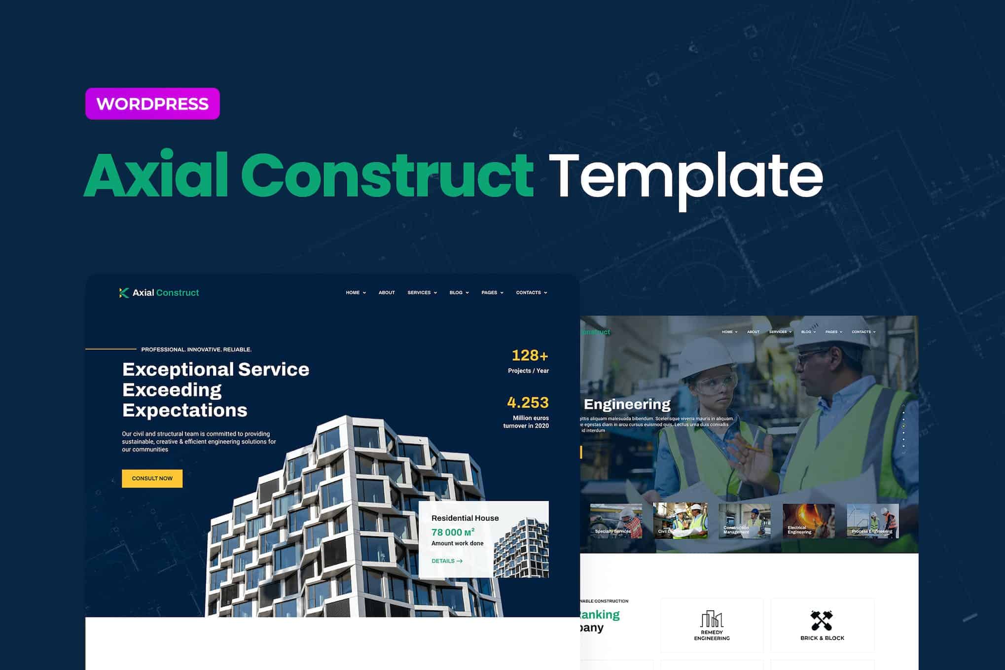 Axial - Construction Company Elementor Template Kit