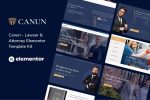 Canun – Lawyer Attorney and Law Firm Elementor Template Kit