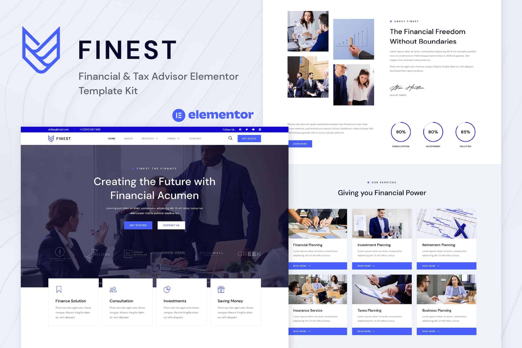 Finest - Financial & Tax Advisor Elementor Template Kit