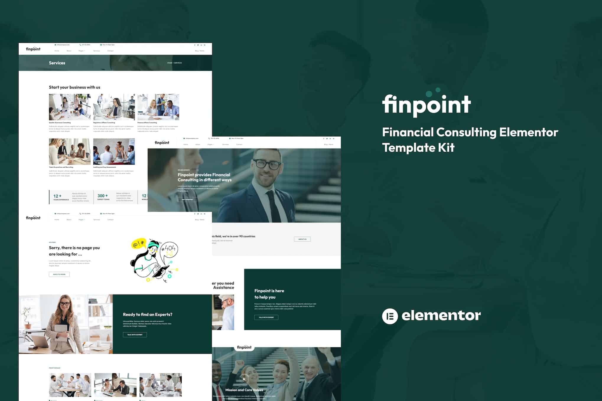 Finpoint - Financial Consulting Elementor Template Kit