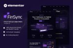 FinSync - Fintech Startup & Digital Wallet Elementor Template Kit