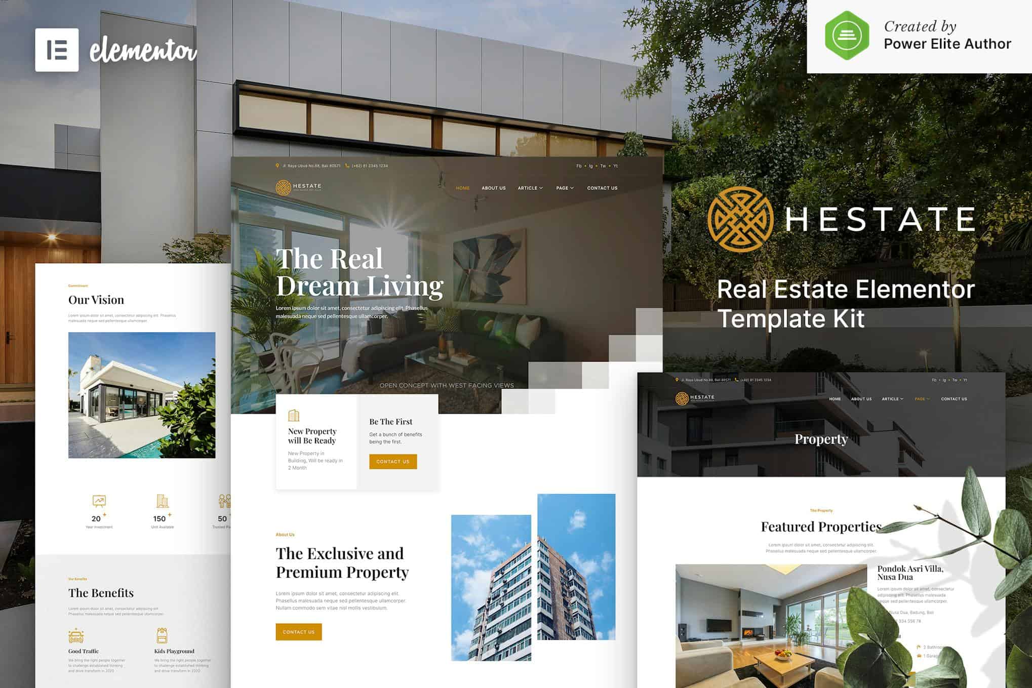 Hestate - Real Estate Elementor Template Kit