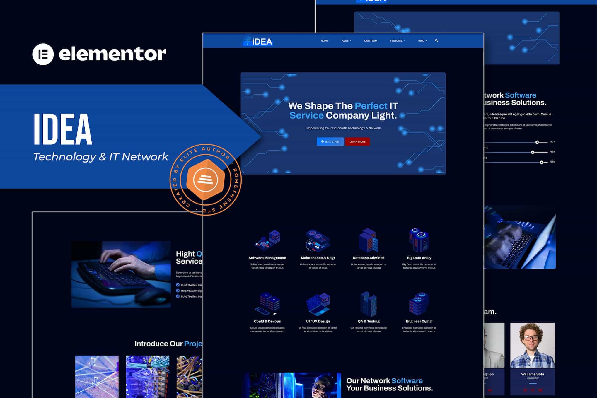 iDea - Technology & IT Network Service Elementor Template Kit