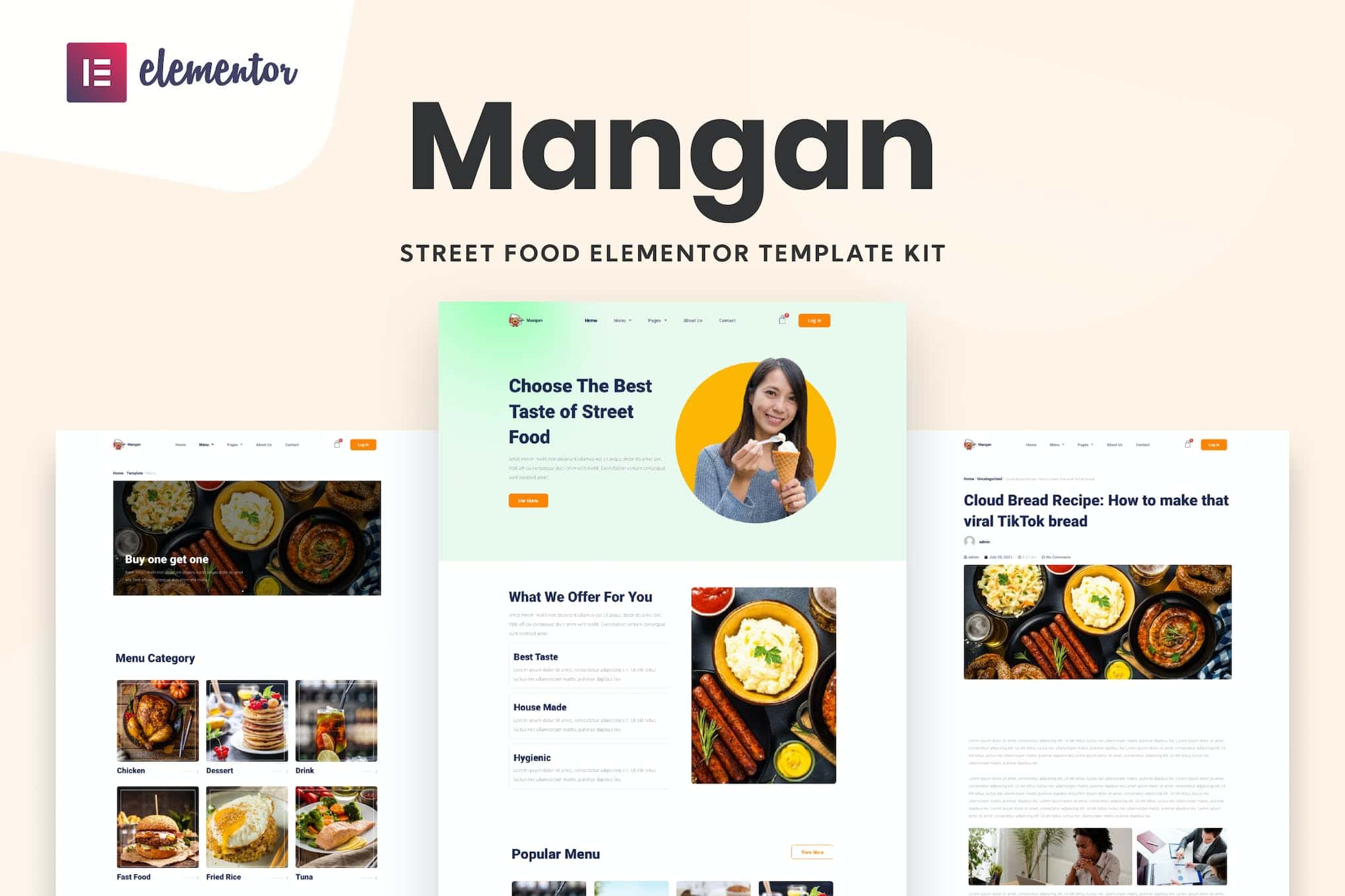 Mangan - Restaurant Elementor Template Kit