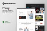 Peaky - Content Creator & Online Streamer Elementor Template Kit