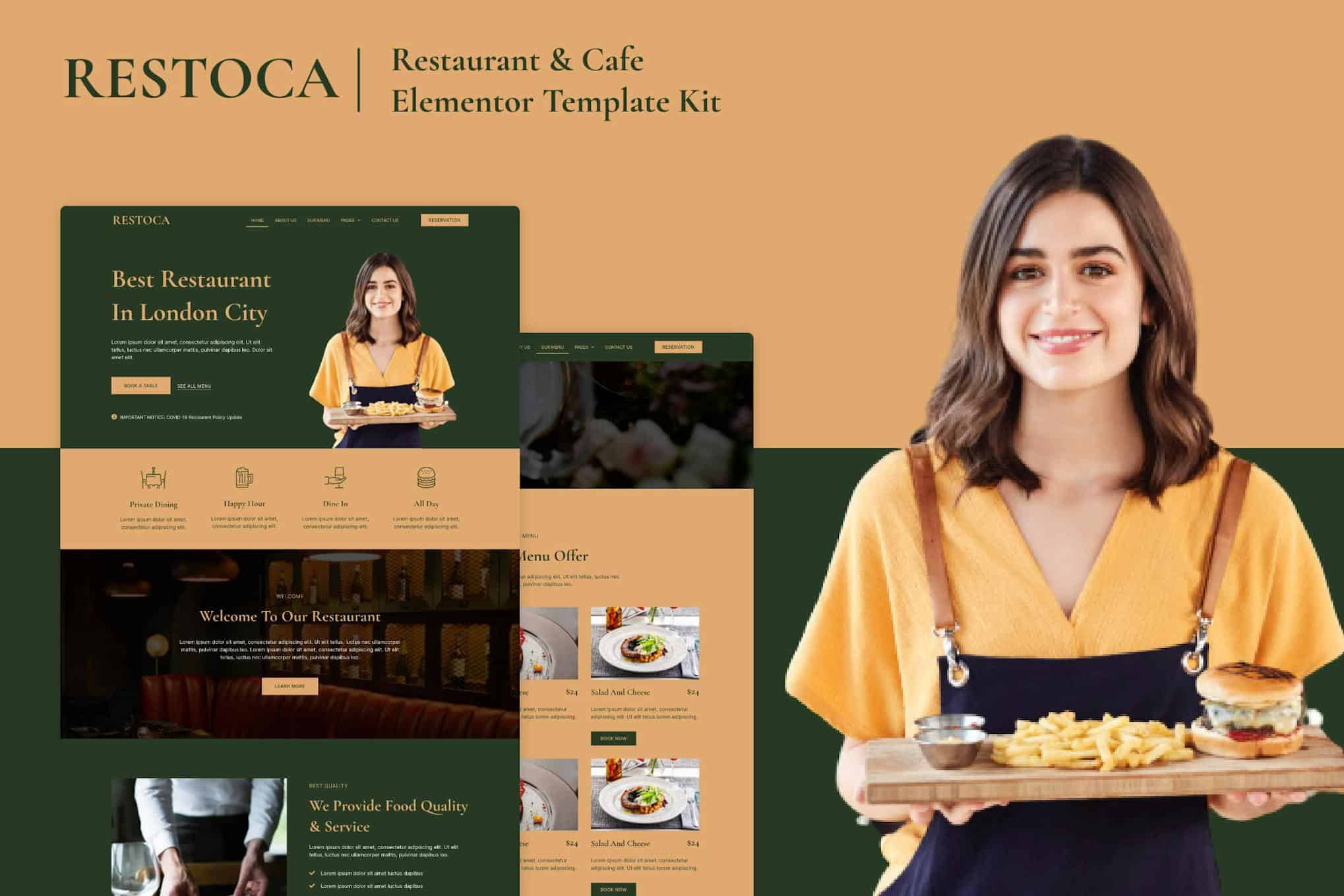 Restoca - Restaurant & Cafe Elementor Template Kit