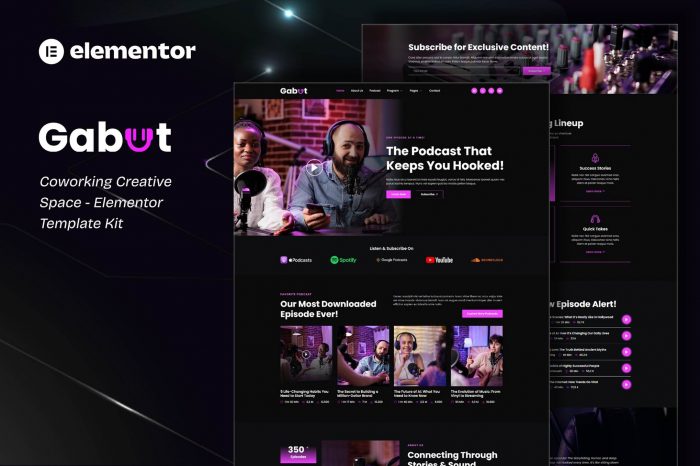 Gabut – Podcaster Elementor Template Kit
