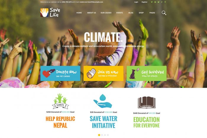 Save Life Theme by ThemeRex